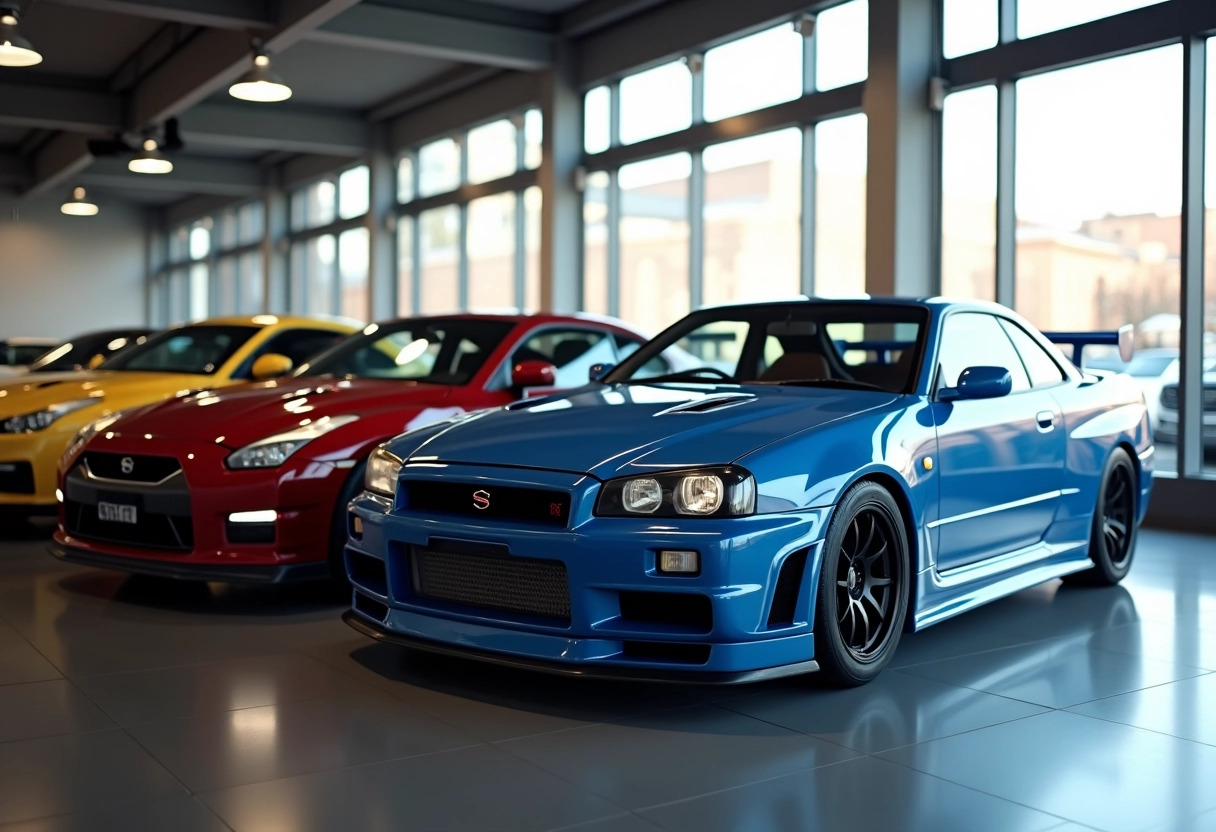 nissan gt-r r34 skyline  voiture de sport  comparaison